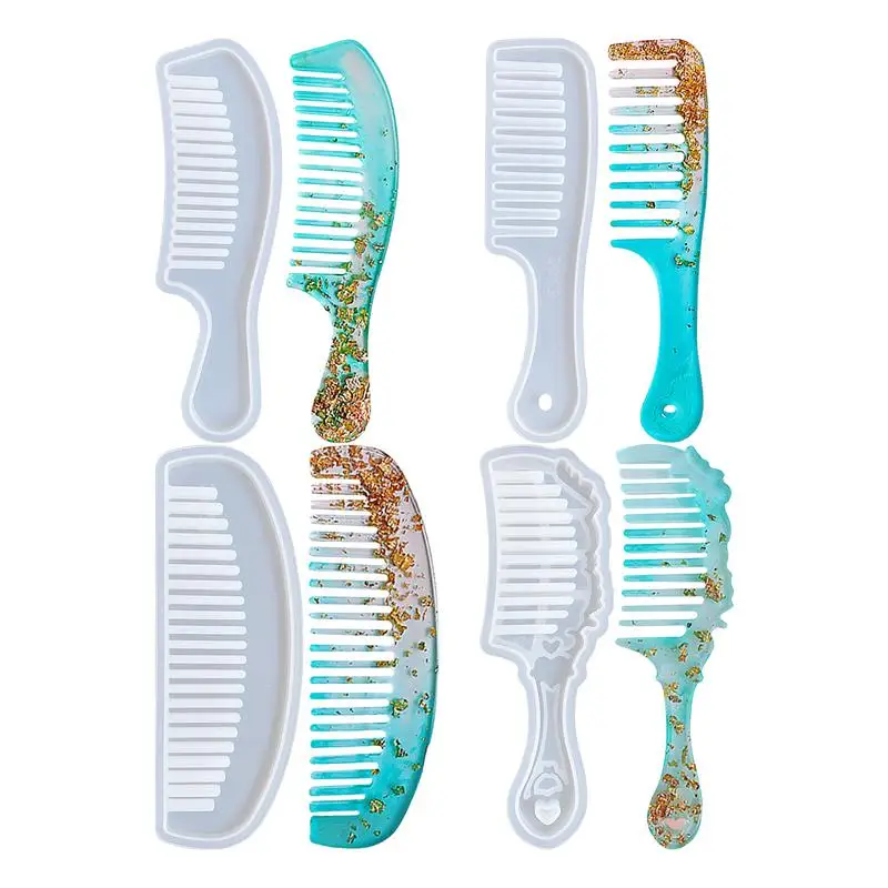 Comb Mold DIY Resin Epoxy Jewelry Making Crafting Polymer Silicone Mold Creative DIY Handicraft Comb Decoration Tool Gift