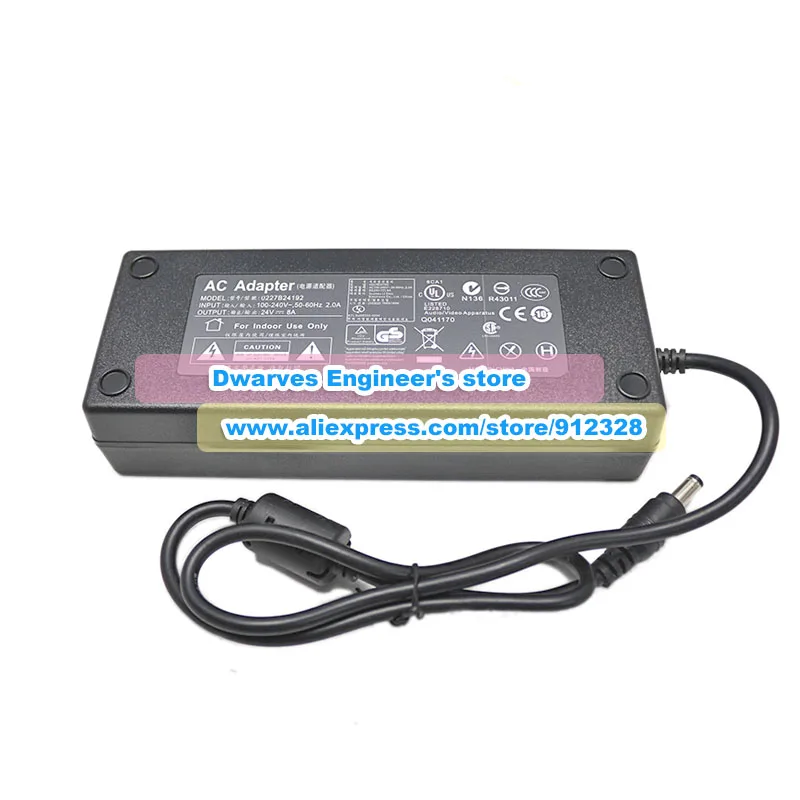 Imagem -03 - Adaptador ac para Fonte de Alimentação Carregador para li Shin Genuine 0227b24192 24v 8a 192w 5.5x2.1 mm