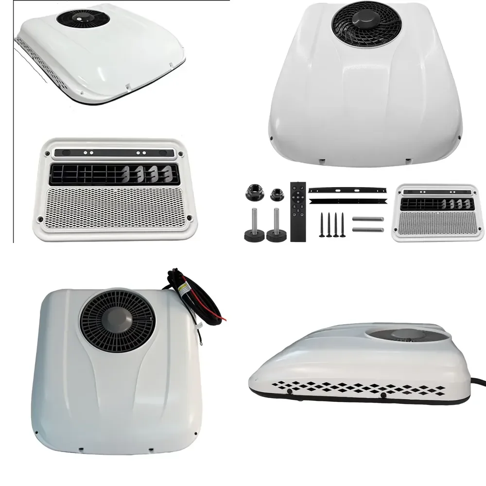 【2026 Factory Direct】 1600-1800W Auto Parking Air Conditioner Portable RV Rooftop AC Unit DC12V/24V R134a Sinmanta Universal