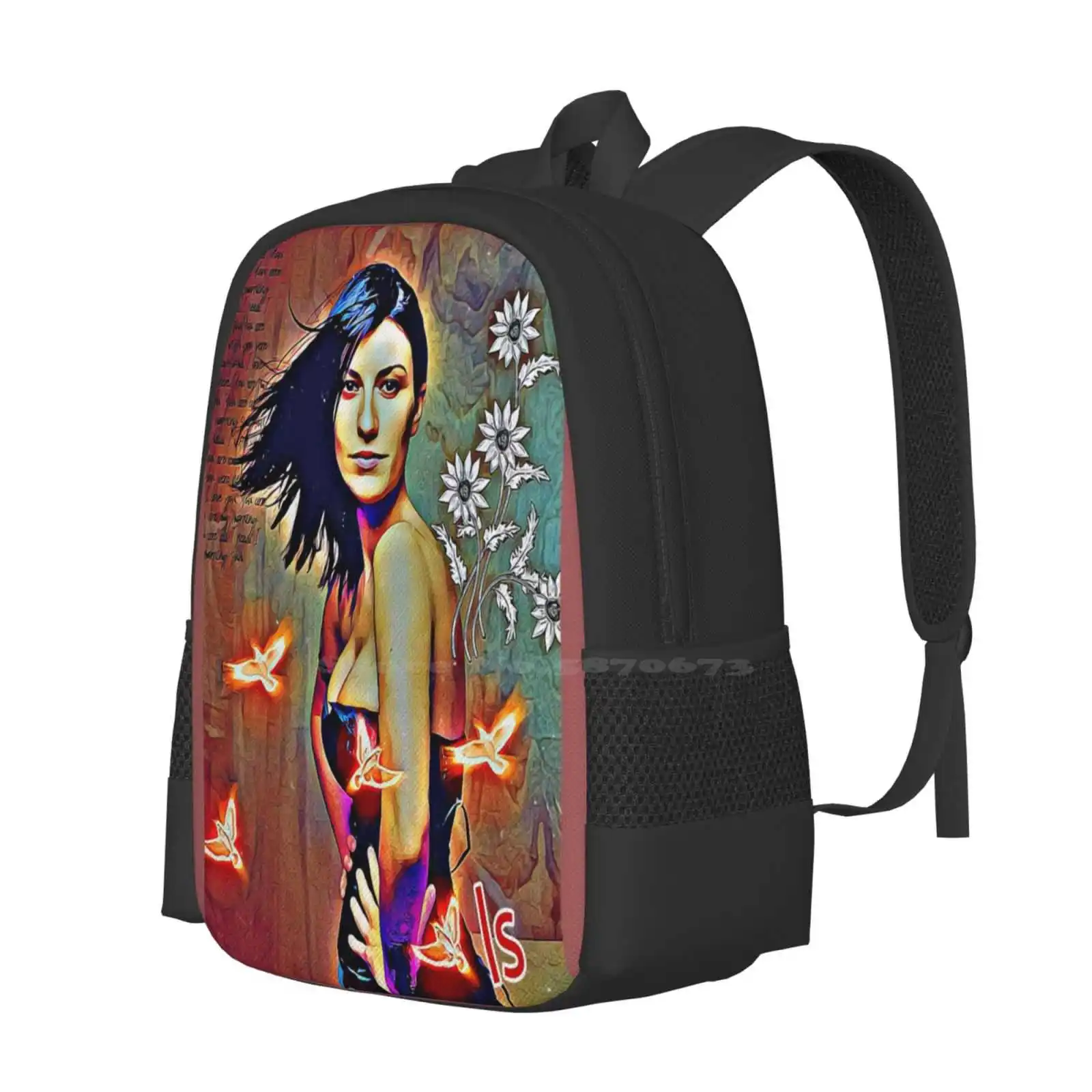 Mochila escolar con diseño de patrón de moda, bolsa para portátil de viaje, bailarina Musical, cantante italiana