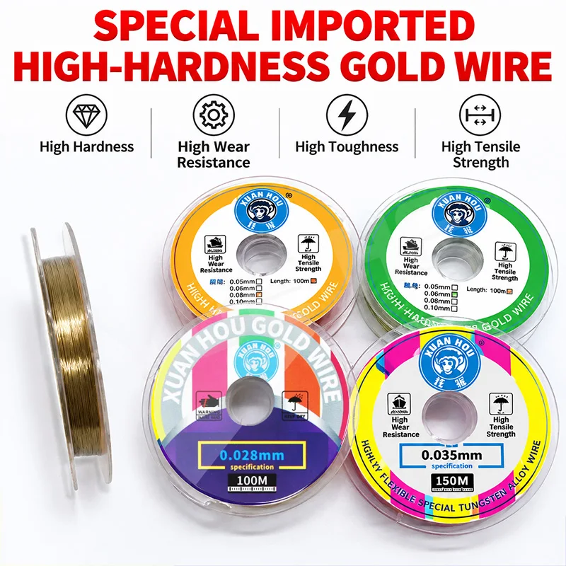 Xuan Hou Gold Wire High Hardness Diamond Cutting Wire Multiple Size for LCD OLED Phone Screen Separation Repair Tools