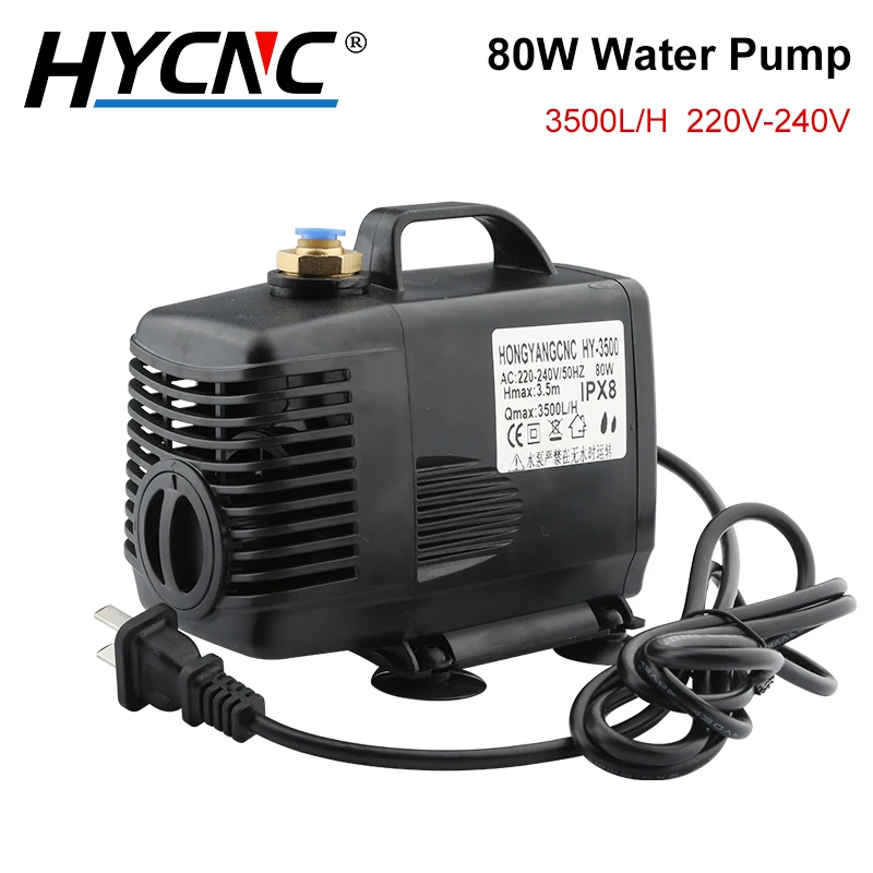 

3500l/H 80w Submersible Pump Fountain Filter Fish Pond Silent Water Pump Water Tank Fountain Side Suction Pump 220v-240v