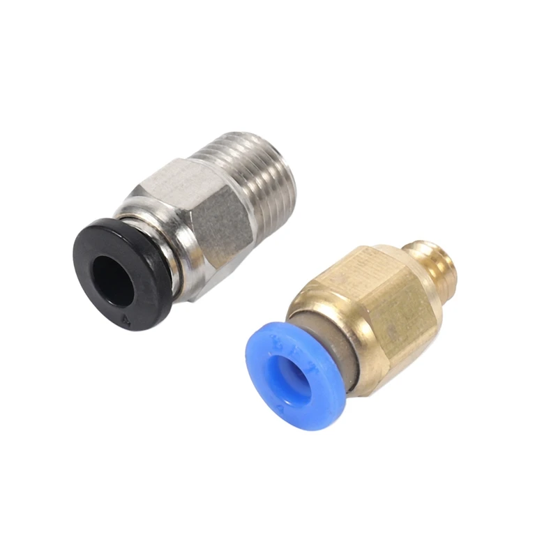 PC4-M10 Straight Pneumatic Fitting Push To Connect + PC4-M6 Quick In Fitting For 3D Printer Bowden Extruder (Pack Of 20Pcs)