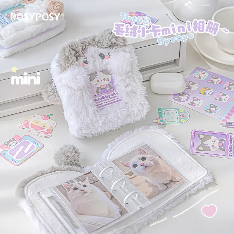 

Kawaii Furry Kpop Photocard Holder Sweet Cartoon Puppy Kitten Photo Card Album Collection Large Capacity Photocard Cover Case