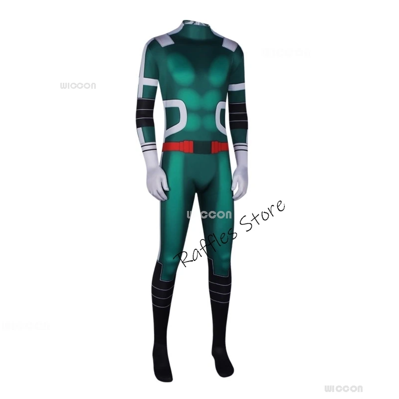 Anime My Cosplay Hero Midoriya Izuku Jumpsuit Deku Battle Cosplay Costume Unisex Costume Set Wig Anime Academia Clothes