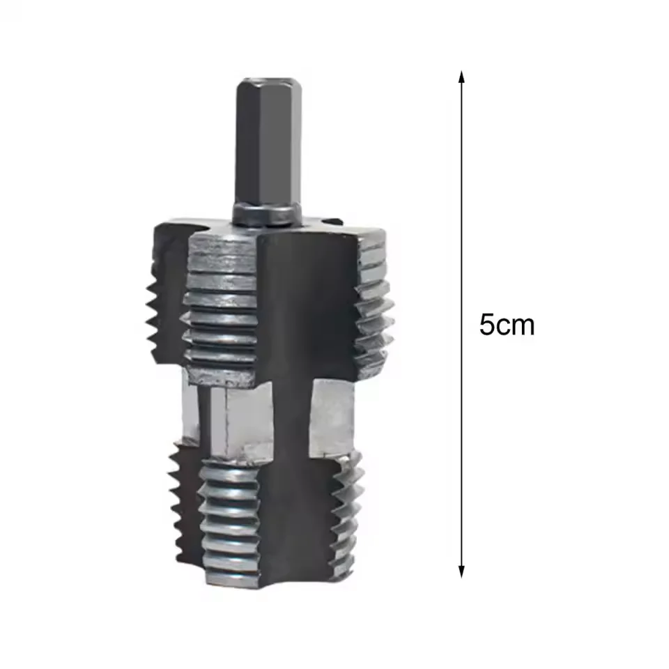 Pipe Threader Tool High-Speed Steel Ribbon Pipe Opener Faucet Installation Electric Drill Water Pipe Threader Tools Accessories