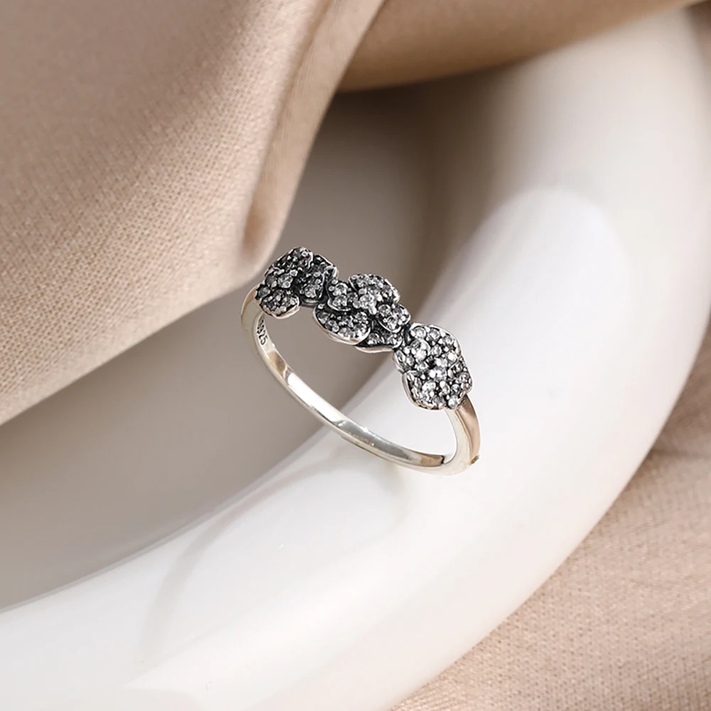 925 أصول الفضة الزهور زهرة الجنية الورد اليراع خاتم الزواج مجموعة للمرأة الفاخرة تيكي مجوهرات حفلة هدية أشياء من 1 يورو