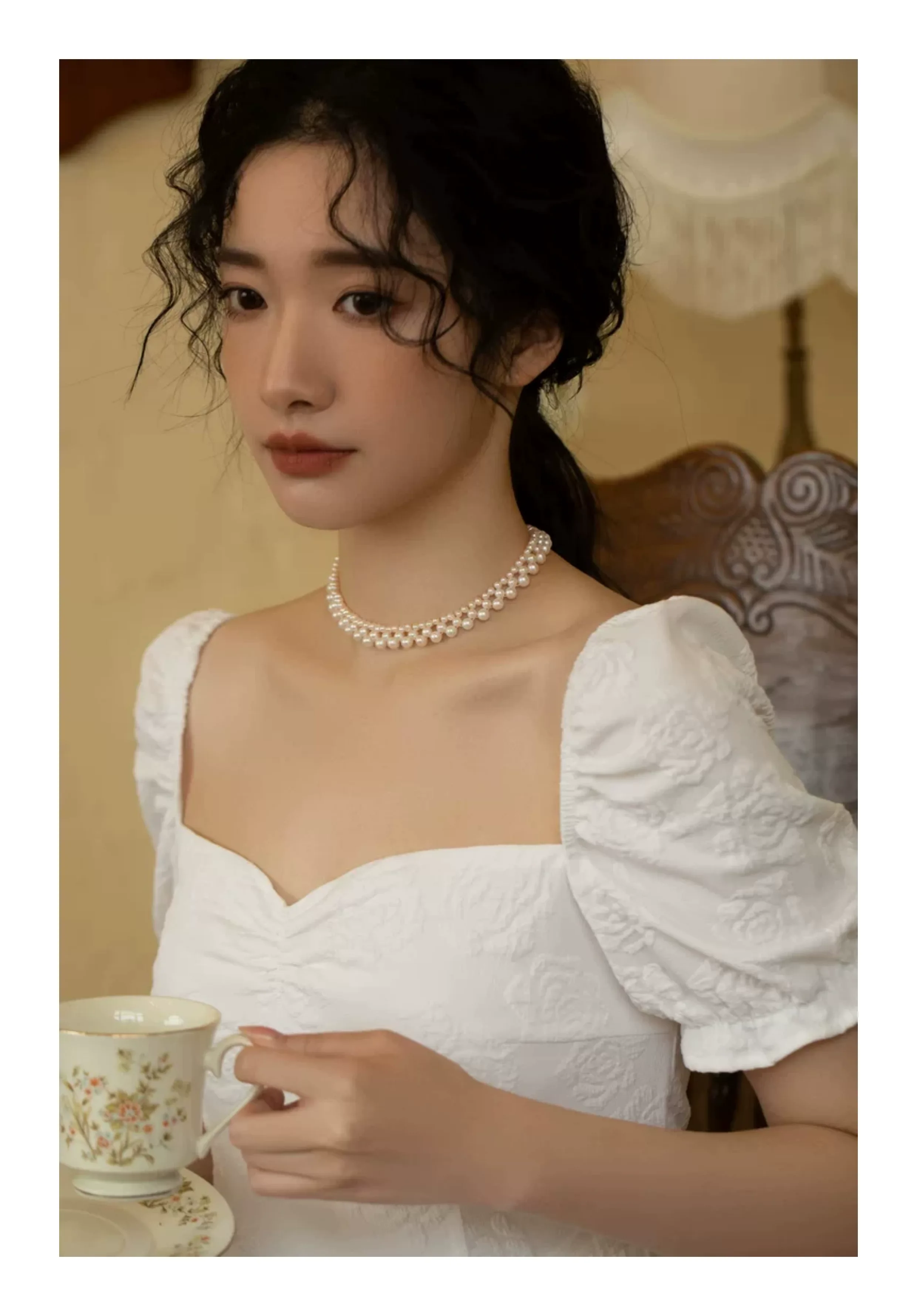 Fine jewelry natural freshwater pearl necklace handmade woven choker clavicle chain for womenxl202607001