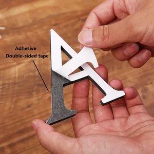 Akrilik ayna 3D Alfabe Numarası Yapışkanlı Duvar Sticker Alfabe İngilizce Dekorasyon Düğün aşk harfler Dekoratif Akrilikteki isimlerin ilk 10 satışı-no. 5