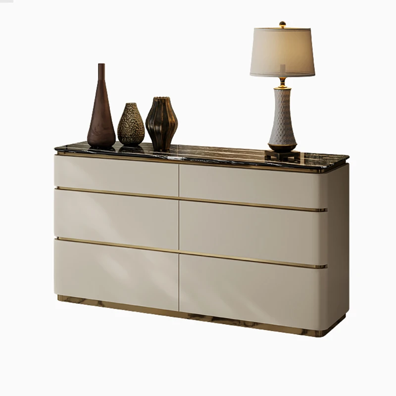 

Italian light luxury chest, bucket cabinet, fashion marble custom high-end porch cabinet, bedroom complete storage cabinet