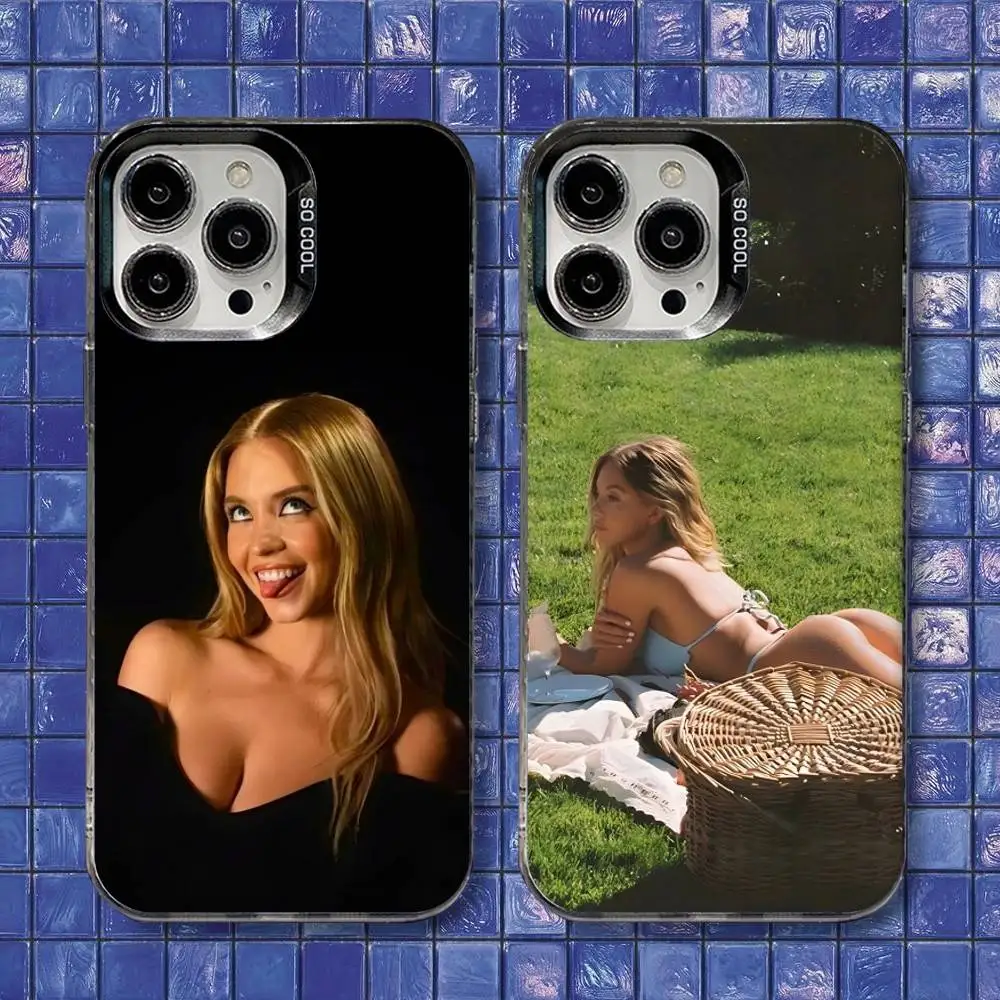 

Sydney Sweeney Actor Phone Case For iPhone 16,15,14,13,12,11,8,7,Pro,Max,Plus,Mini,XS,SE Shockproof Matte Cover