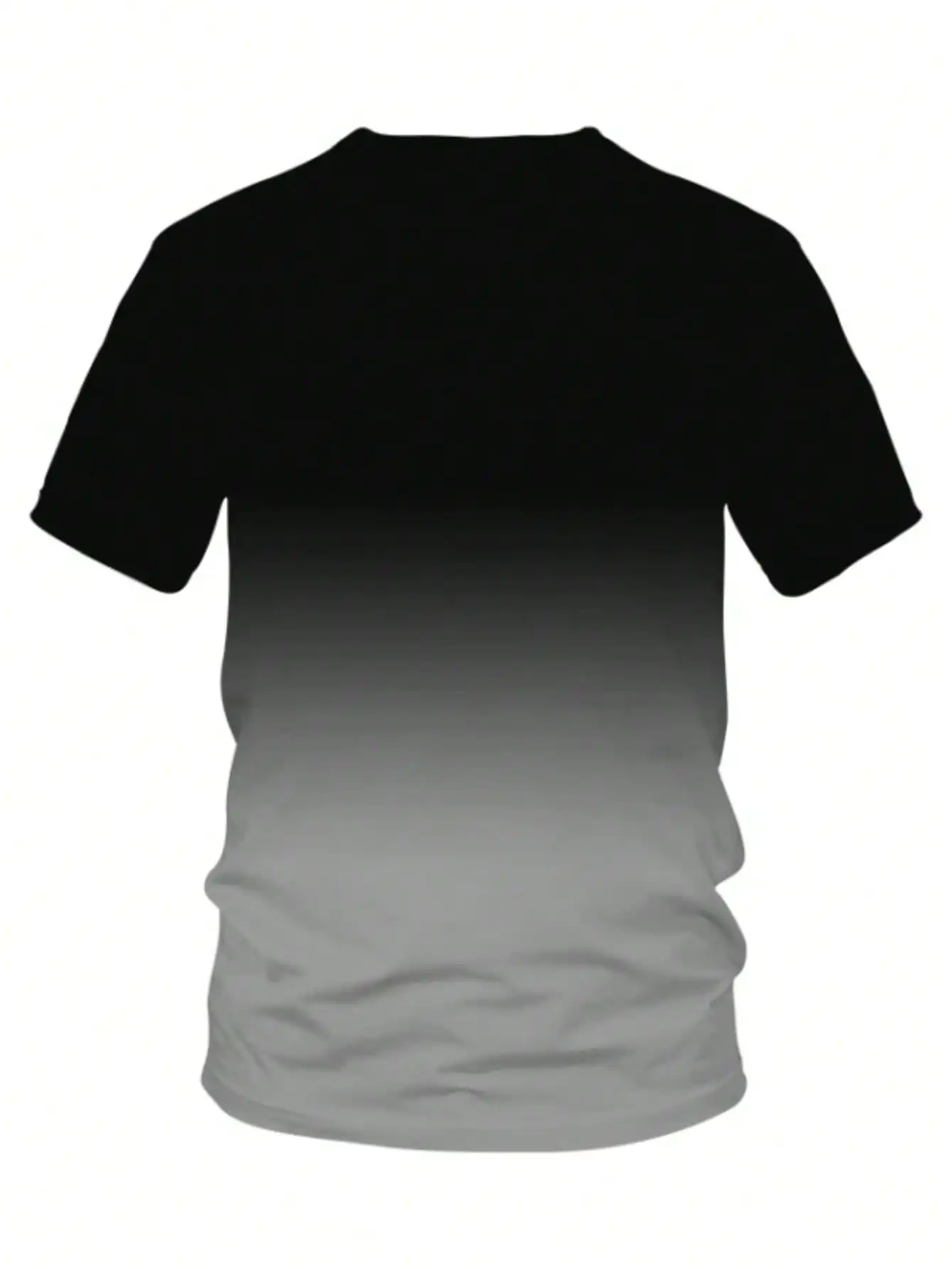 Men's Ombre Gradient Script Print T-Shirt and Shorts Set, Casual Summer Outfit, 100% Polyester