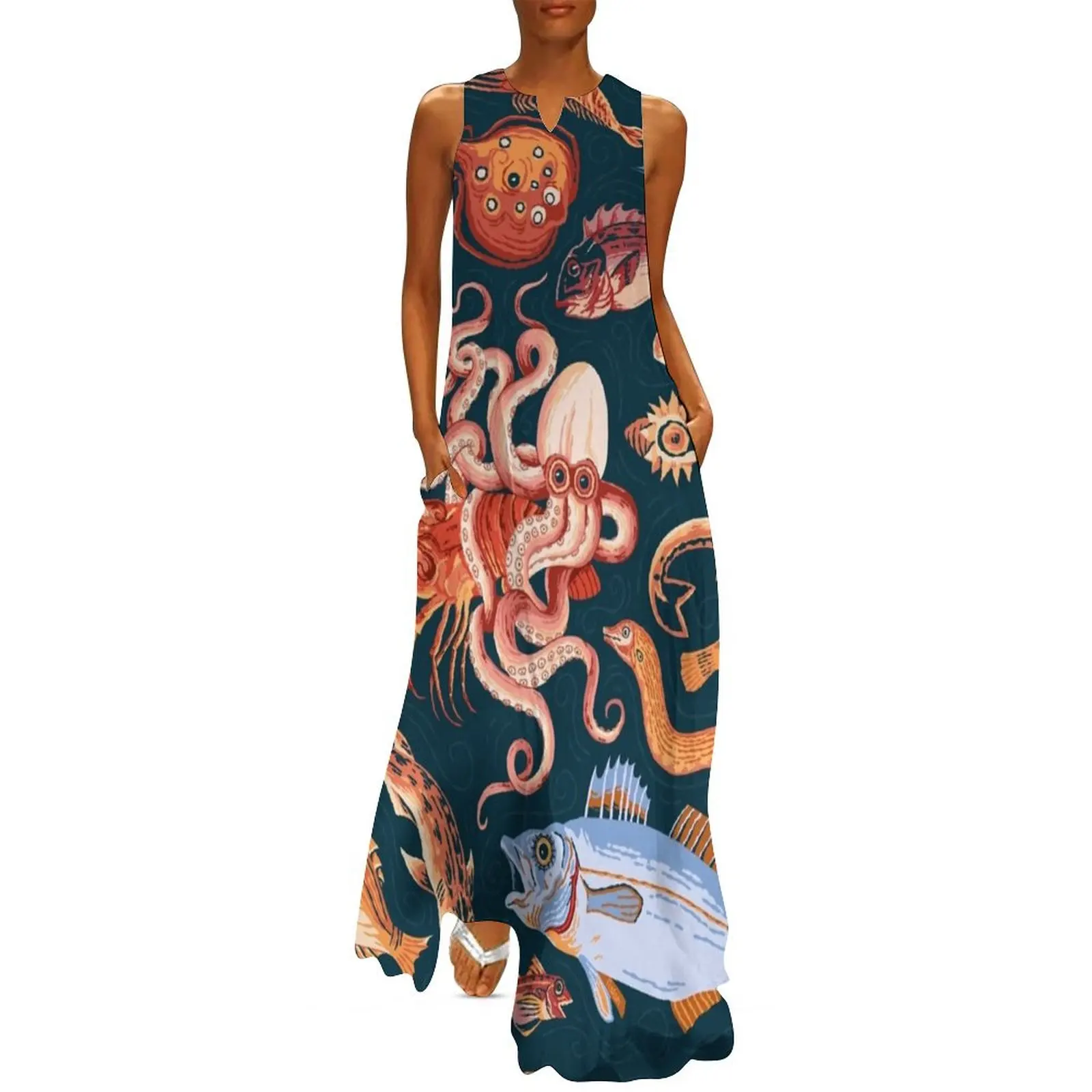 Pompeii Marine Mosaic Long Dress summer dresses ladies 2024 summer woman dress 2024