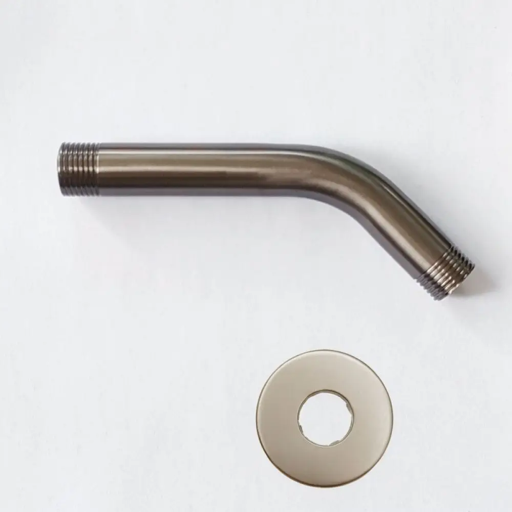 6 Inch Stainless Steel Shower Arm Wall Mounted Concealed Pipe Extension For Rainfall Showerhead Modern Home Plumbing