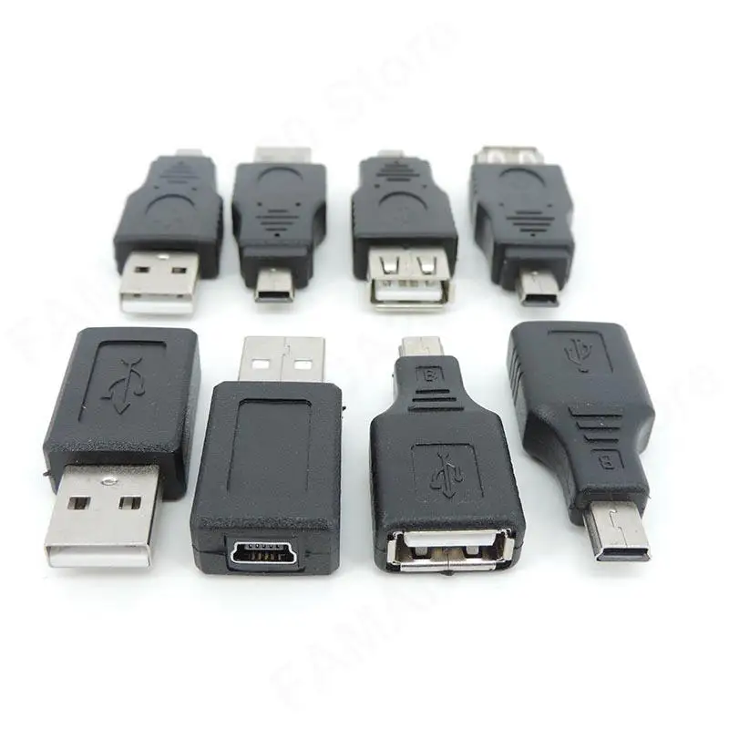 USB 2.0 A male female to usb B mini 5pin 5p male female to mirco female connector converter cable extension adapter plug M20