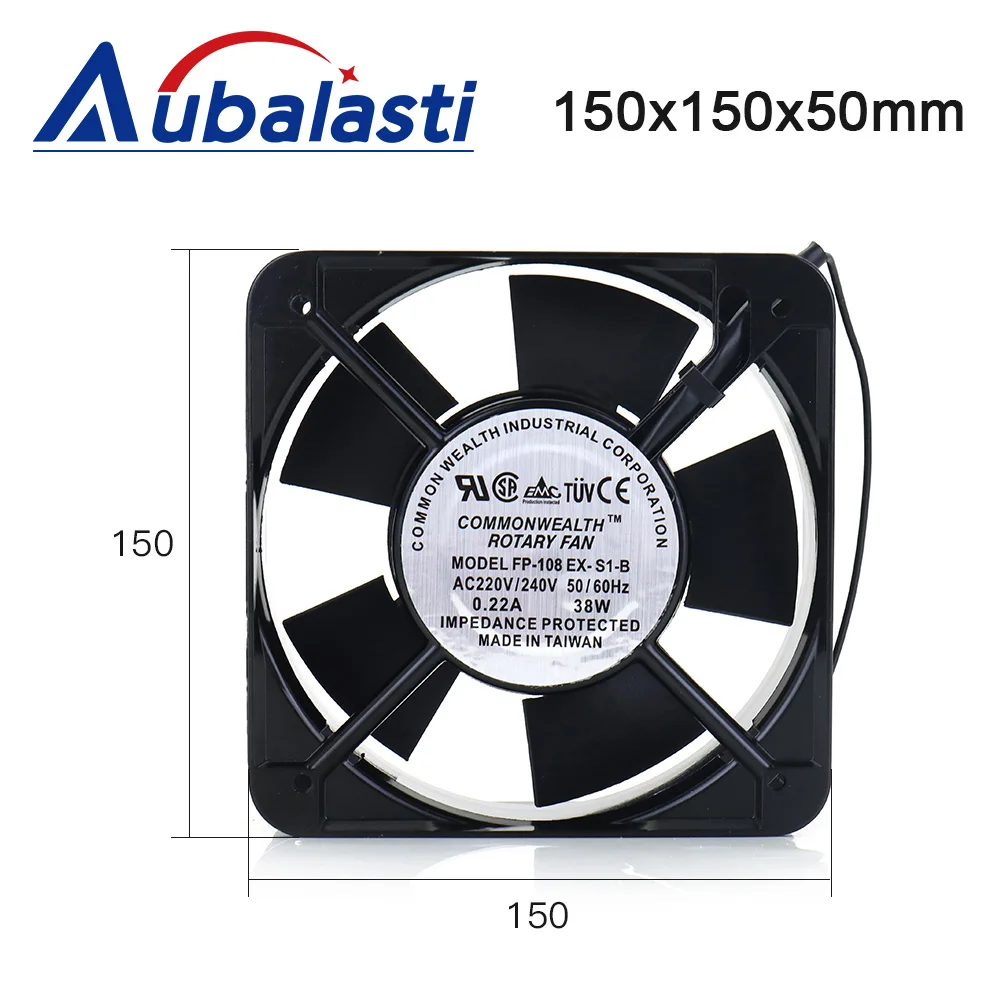 أوبالستي كومنولث مروحة دوارة 150x150x50 مللي متر 108EX-S1-S الجهد 220 فولت 38 واط 0.22A 50-60 هرتز