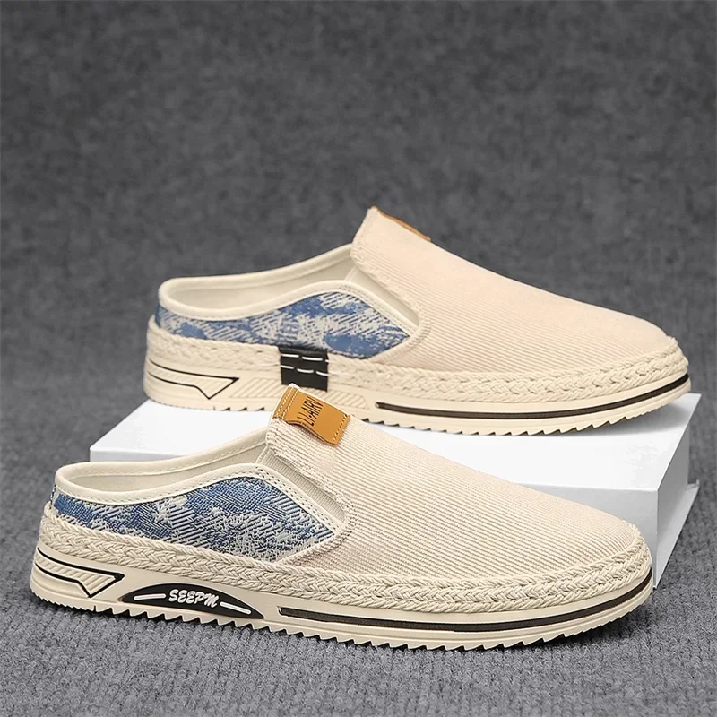 Backless Shoes Mens Sneakers Casual Summer Slippers Outdoor Walking Fashion Tennis Sport Luxury Designer Slip On Loafers