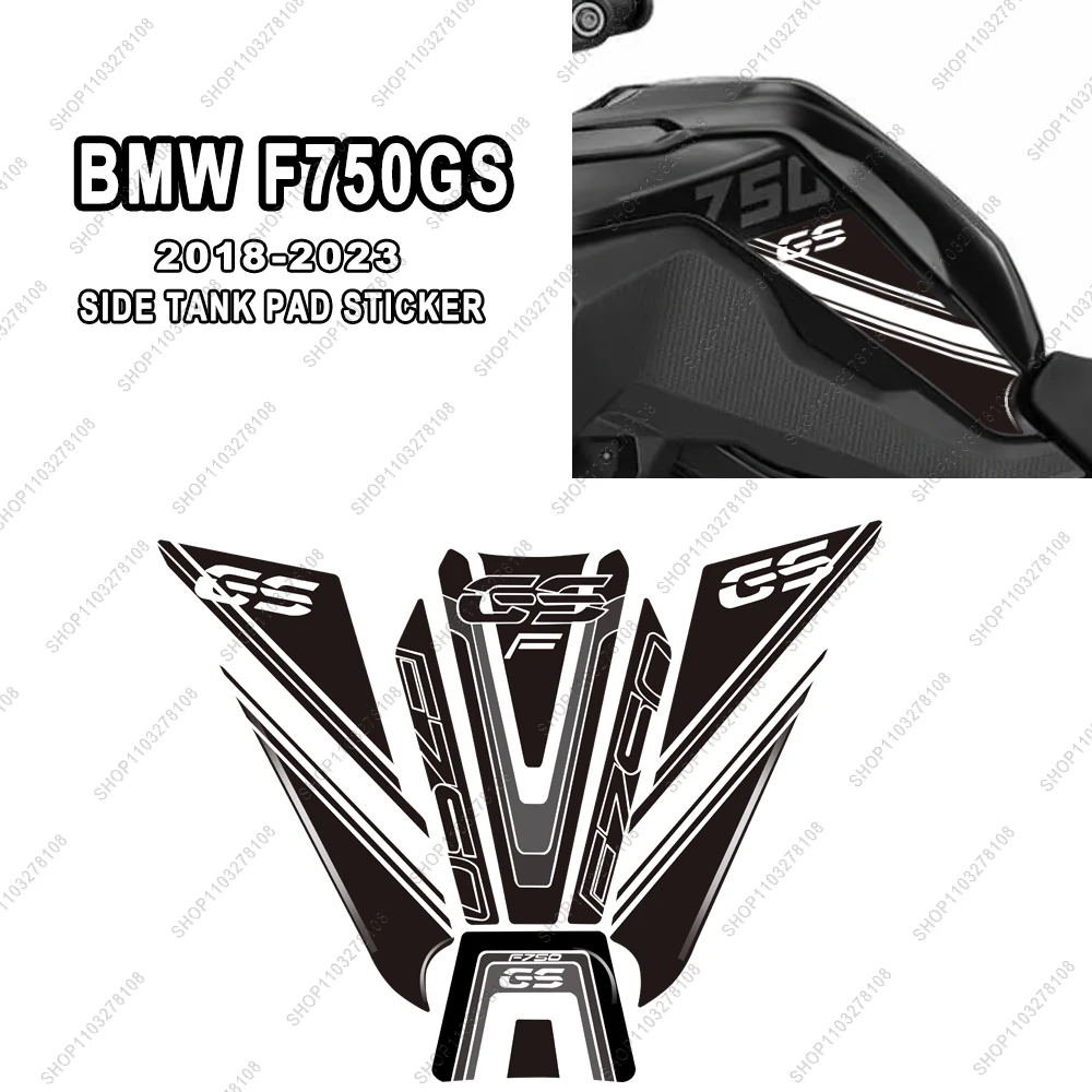 

For BMW F750GS F750 GS GS750 2018-2023 Motorcycle Anti slip Tank Pad Side Traction Pads Protector Sticker 3D Resin Stickers kit