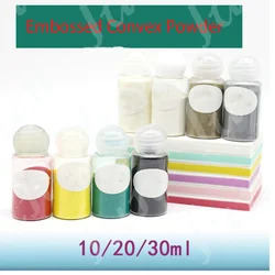 30ml Transparent Rubber Stamp Convex Powder Glittering Convex Embossing Powder Hot Melt Powder Card Scrapbooking DIY Decoration