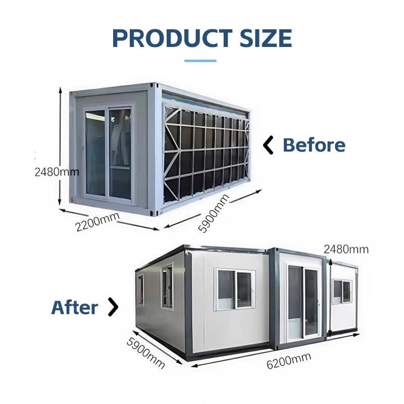 20Ft 40Ft Luxury Prefabricated Steel Container House Foldable Mobile Extendable Mobile Home Mobile Prefab Homes