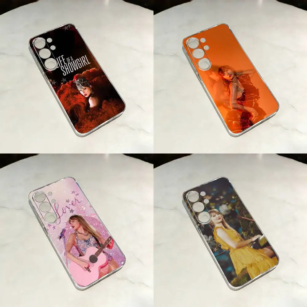 

TS The Life of a Showgirl Transparent Shockproof phone Case For Samsung S25,24,21,22,23,30,20,Ultra,Plus,Fe,Lite