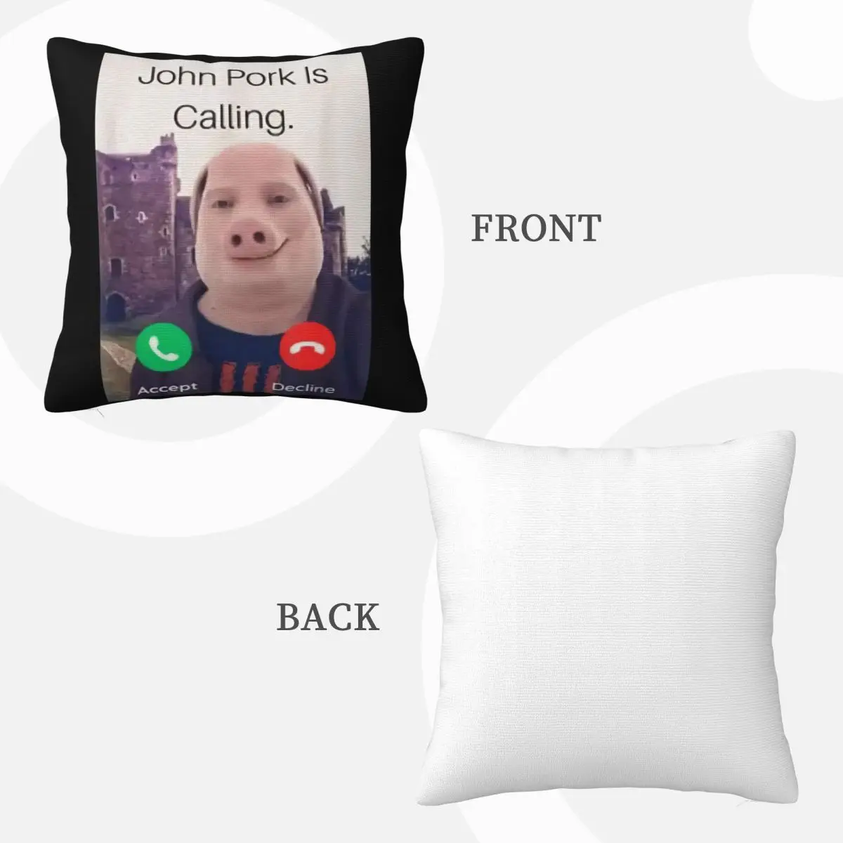 John Pork Is Calling Answer Call Phone Dakimakura Cushion Cover Pillow Covers Decorative Pillow Case Pillow Cover