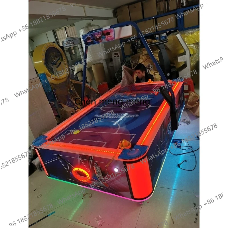 Indoor coin-operated hockey, air cushion ball video game equipment