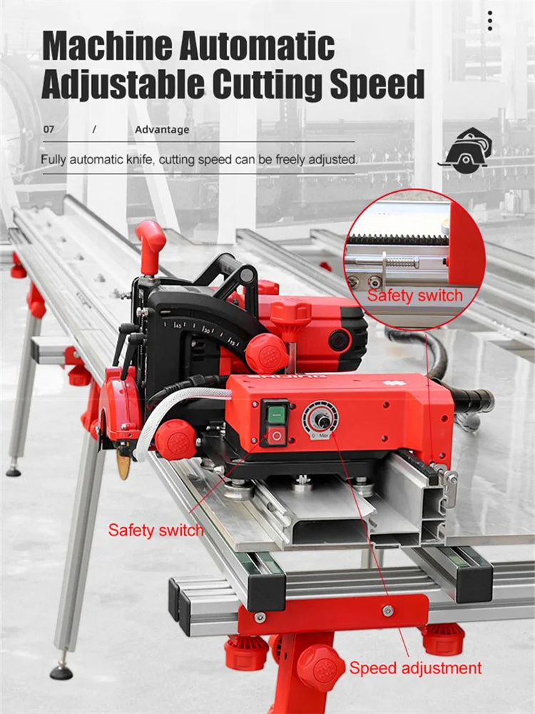 ShiJing 9510 Fully Automatic Orbital Cutting Machine Rock Slab Cutting Machine Tile Waterjet Sheet Cutting 45 Degree Chamfer