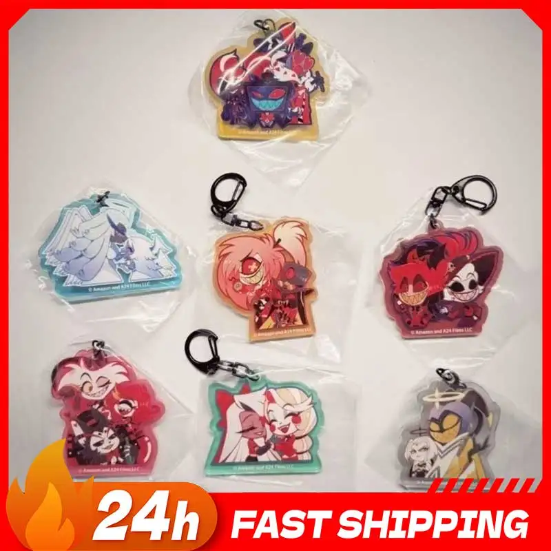 

Акриловый брелок-фигурка Вокса из аниме Hazbin, акриловый кулон-фигурка Аластора, коллекционная игрушка, украшение, подарки на день рождения