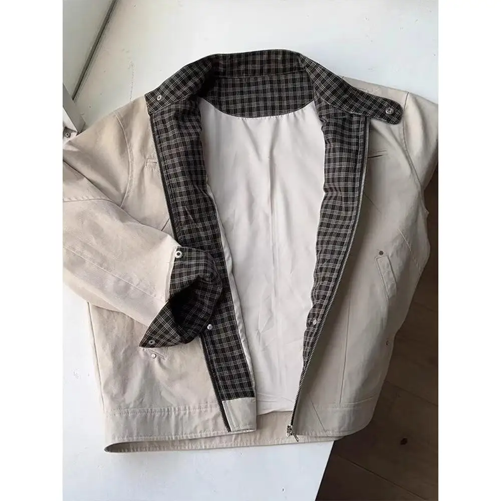 

Мужская куртка свободного кроя 2024, весенне-осенняя уличная одежда Hong Kong Faion High Street Trend, Harajuku, корейская версия, верхняя одежда