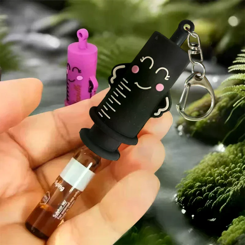 Syringe-Shaped Ampoule Bottle Opener Keychain Rubber Cutter Aid Medication Vial Breaker Tool For Home Nurses And Doctors