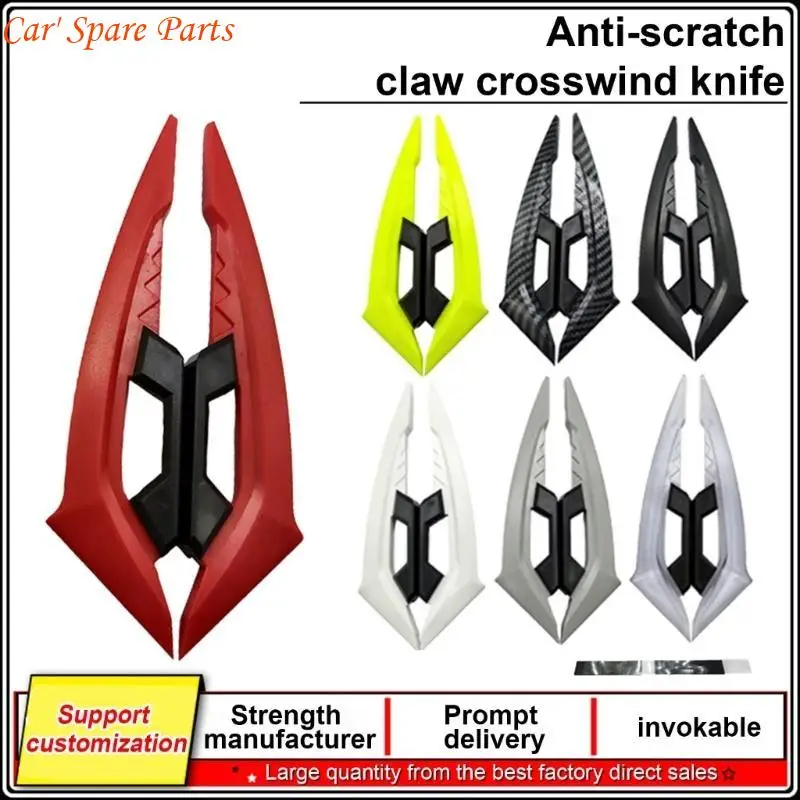 Y4ua 2 peças spoiler lateral dianteiro da motocicleta winglets aerodinâmicos adequados para scooters elétricos elegante e