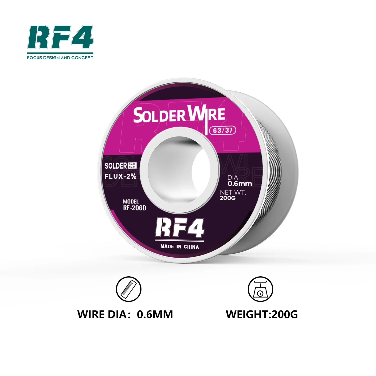 RF4 200G عالية النقاء لحام سلك 63/37 القصدير إصلاح الإلكترونية لحام 0.4/0.6/0.8/1 مللي متر صندوق تخزين الصنوبري الأساسية لتقوم بها بنفسك أدوات إصلاح #4