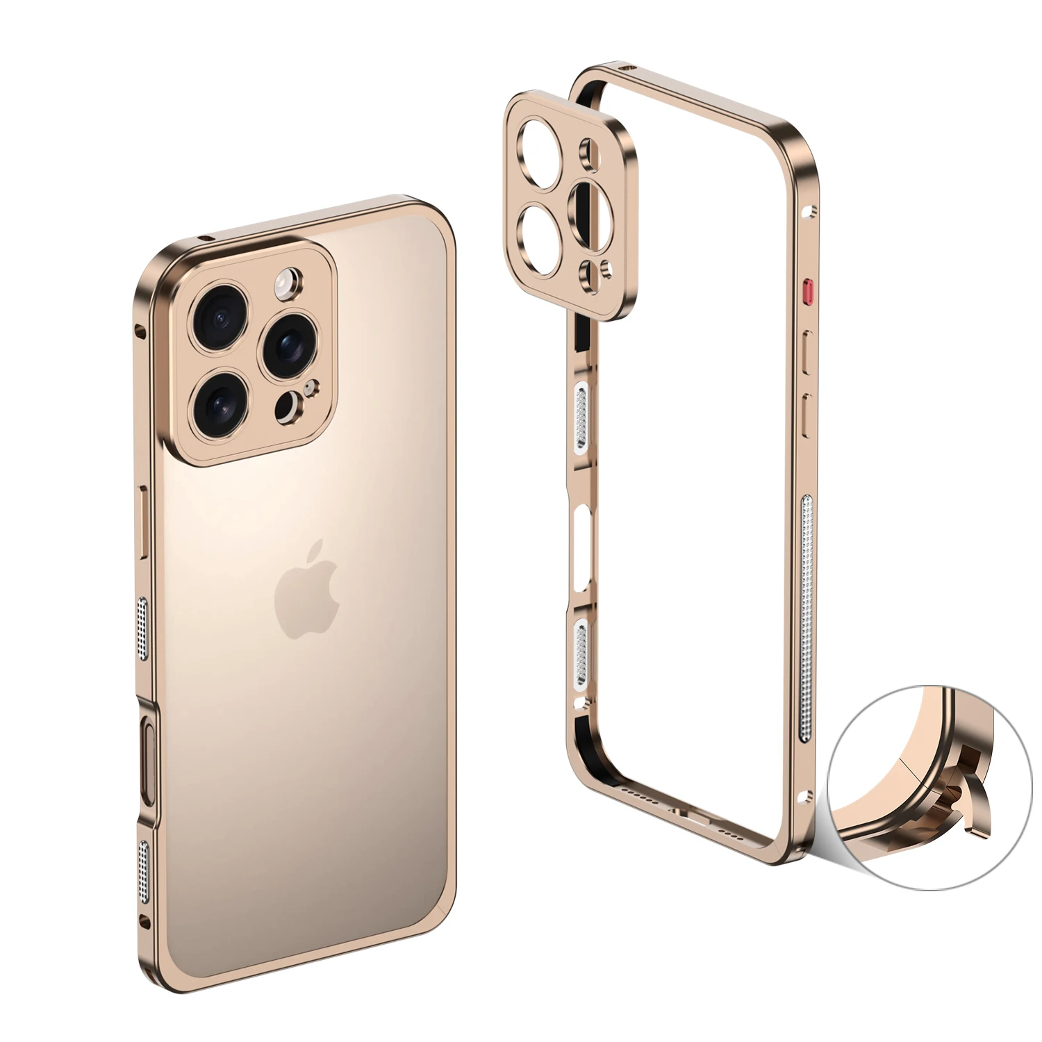 

Aluminum Metal Frame Lock Case For iPhone 17 16 15 14 Plus 17 Air 13 Pro Max Shockproof Alloy Bumper Lens Camera Protect Cover