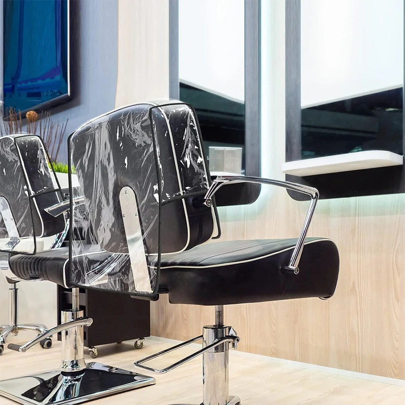 1Pcs Salon Chair Cover PVC Clear Hairdressing Chair Covers Protectors Universal Waterproof Barber Chair Back Covers Round/Square