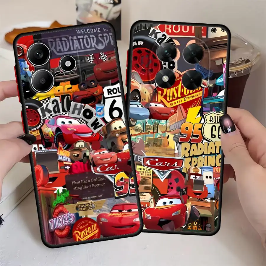 Custodia morbida per Xiaomi Redmi Note 10s 11 12 13 Pro Plus 12S 9s 14 Pro 11s Lightning McQueen 95 Cars Placcatura