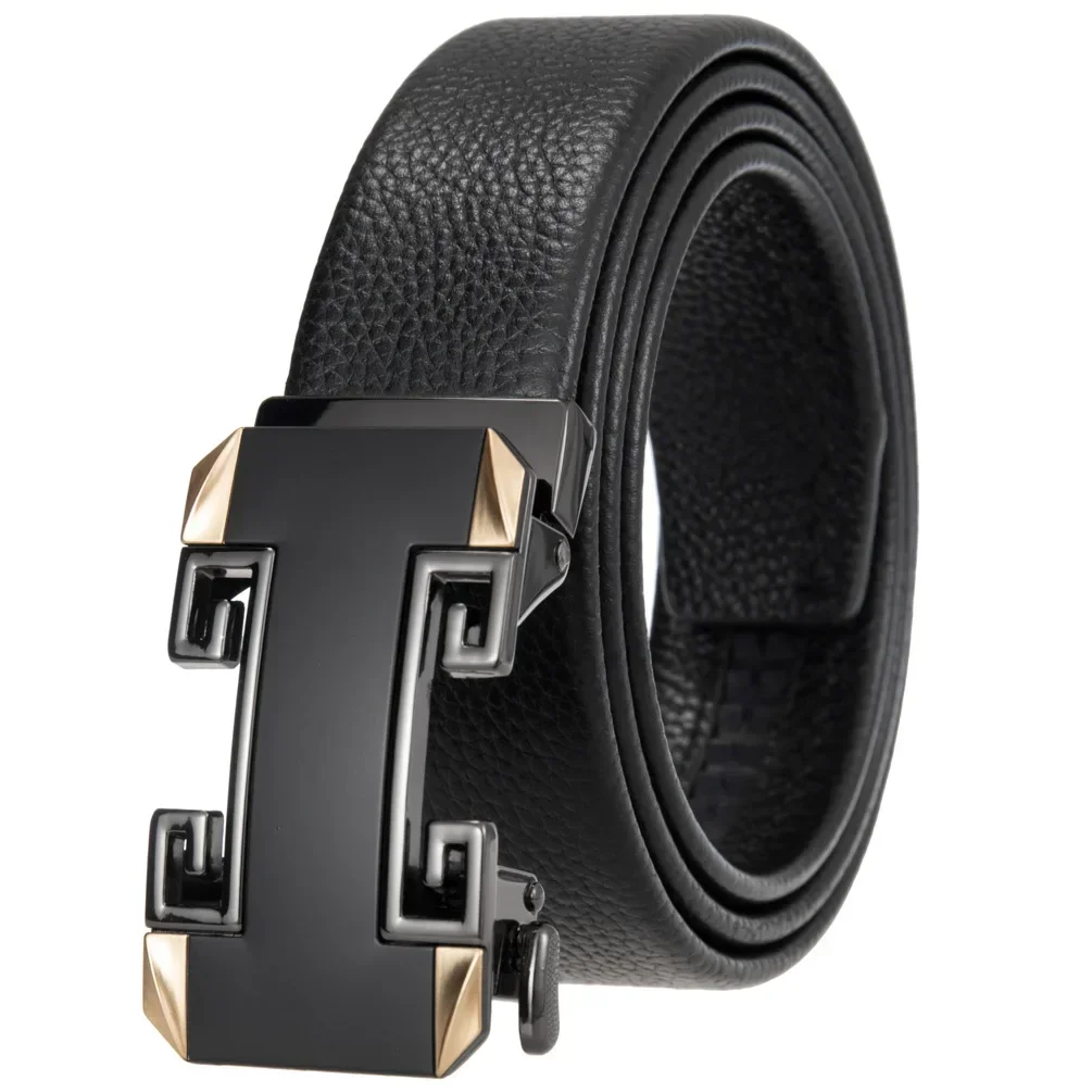 

2022 new high grade men's leather embossing automatic checkout full grain leather business waistband belt belt Luxury Designer