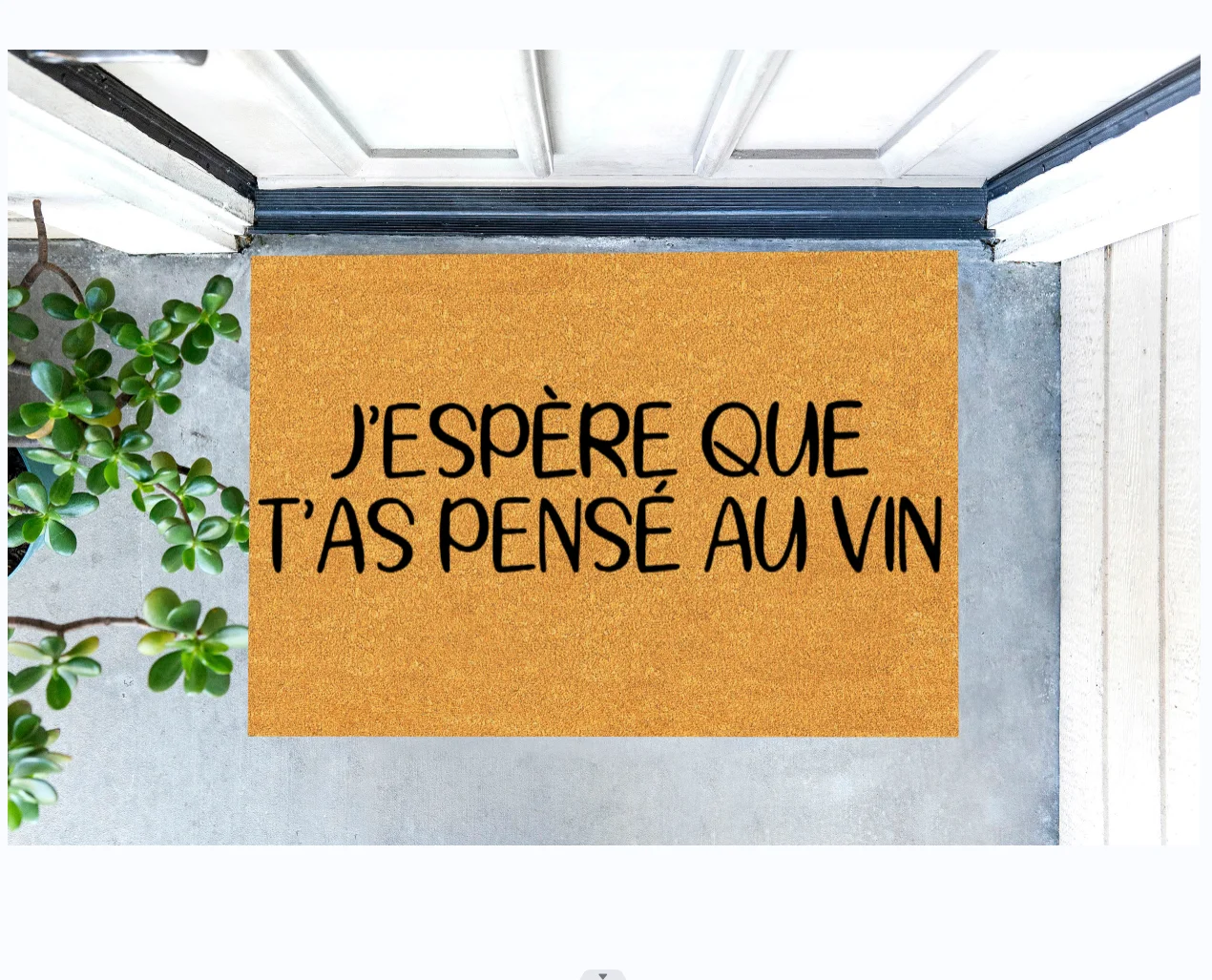 

J'ESPERE QUE T'AS PENSE AU VIN Door Mats Rubber Non slip French Funny Doormat I Hope You Brought Wine Rug Outdoor Foot Mat