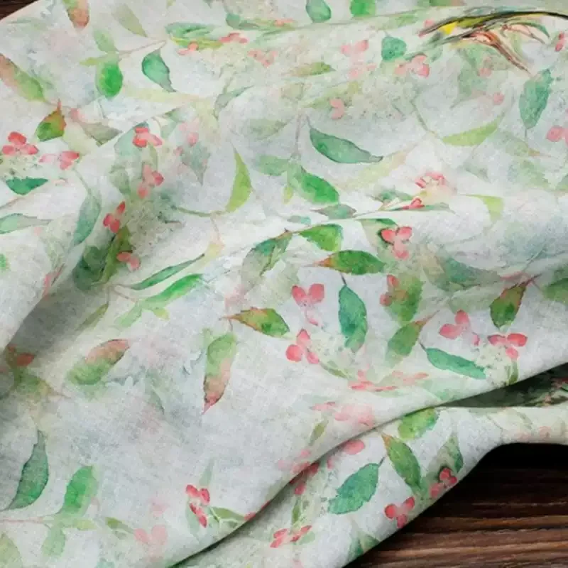 

100% ramie printed fabric, suitable for sewing and DIY fabrics