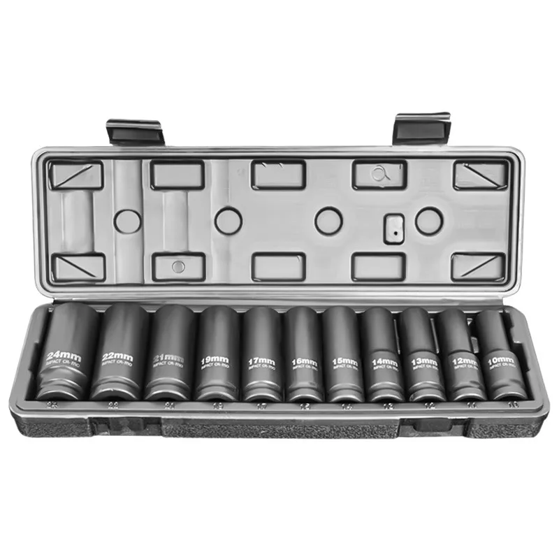 

1/2 Extended plum blossom sleeve set 12 angle plum blossom sleeve head Pneumatic wrench Small wind cannon sleeve