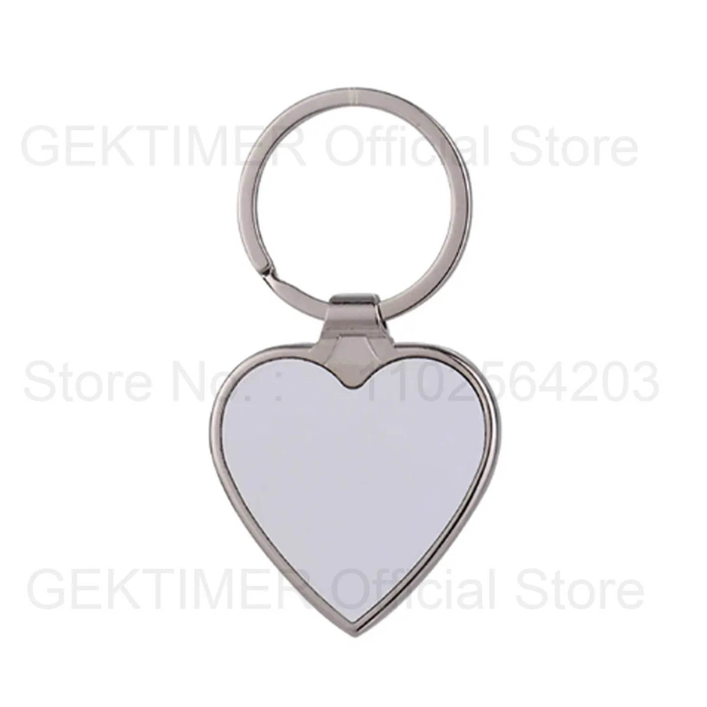 10Pcs Blank Keychain Round Heat Transfer Keychain Metal Board Key Rings Thick Sublimation Photo Keychain Sublimation Blanks