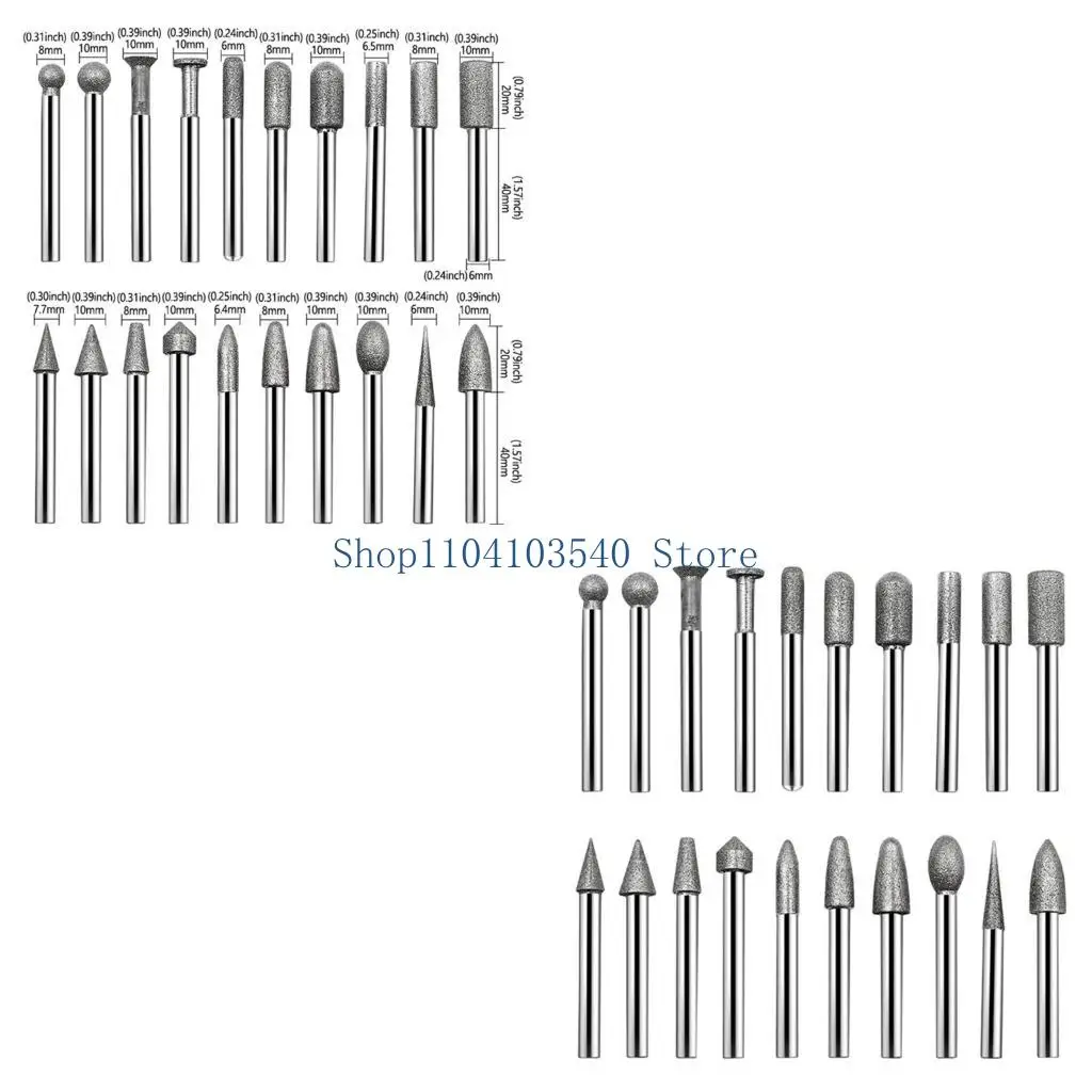02dc-ステンレス鋼研削ヘッドロータリーファイル木工やすりフライスカッター電気研削彫刻アクセサリー