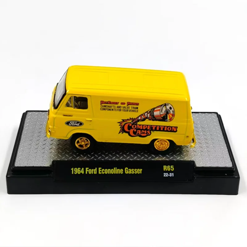 M2 escala 1:64 1964 Econoline Gasser coche de simulación de aleación modelo colección estática decorado regalos de vacaciones juguetes regalo de recuerdo