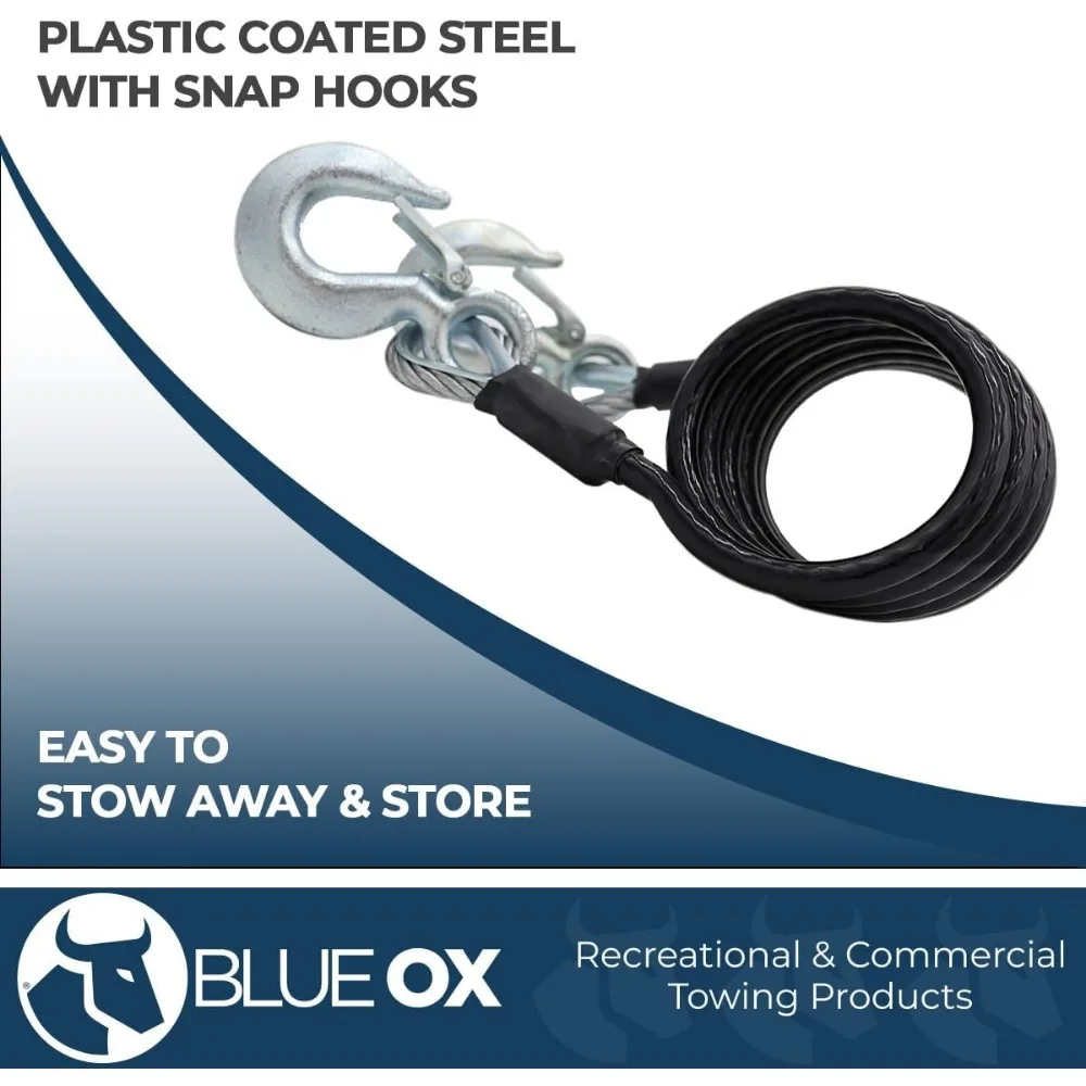 مجموعة كابلات الأمان من الفئة الرابع 10000 رطل 7 أقدام معدات استعادة السحب شديدة التحمل #3