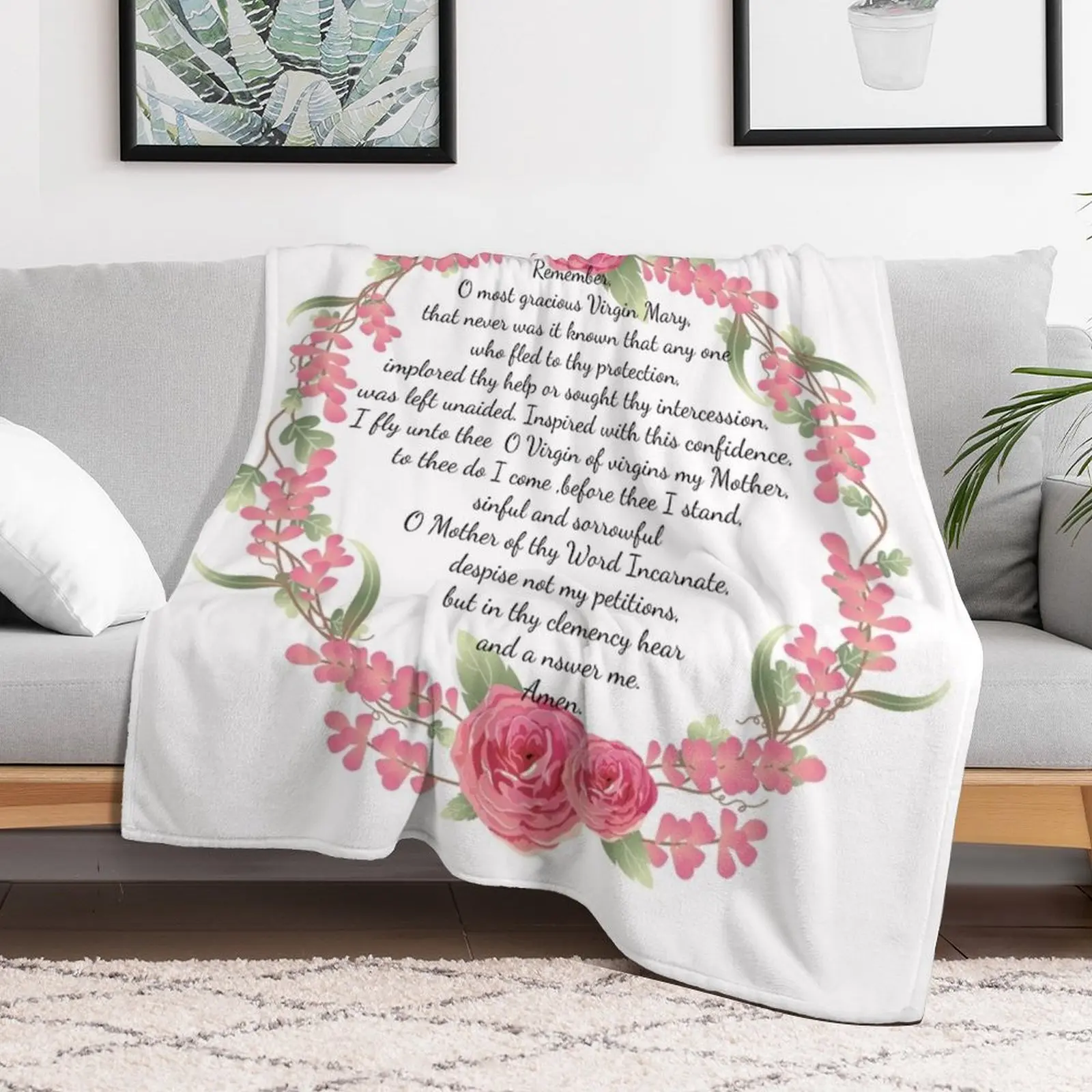 

Memorare Throw Blanket Blankets For Sofas Travel Plaid Blankets