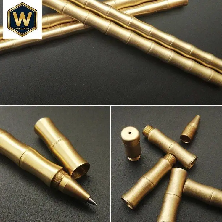 Bamboo Joint Brass Pen Metal Barrel Neutral Business Signing Pen, Student Personalized Stationery, Graduation Gift Commemorative