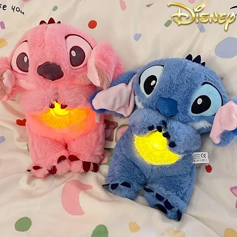

Hot Authentic Disney Stitch Breathe Led Music Plush Doll Action Figure Lilo Stitch Doll For Baby Sleeping Accompany Gift