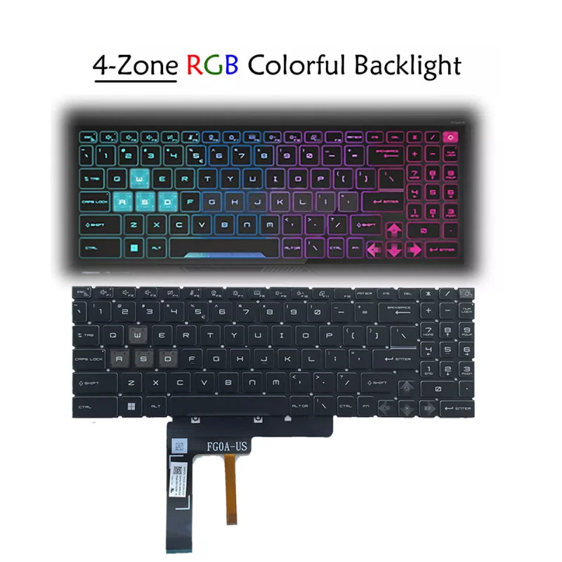 

H New for MSI Katana15 B13U B13UDXK B13V B13VEK B13VFK B13VGK RGB Backlit Keyboard