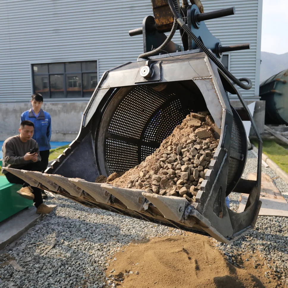 Heavy Duty Screening Bucket For 15-25T Excavator Skeleton Sieve Shaker Sifter Attachment For Rock Soil And Recycling Separation