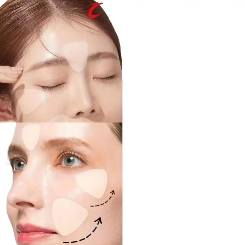 27/36/90PCS Forehead Nasolabial Fold Patch PE Material Forehead And Smile Patterns Transparent Invisible Nasolabial Fold Patch view 6